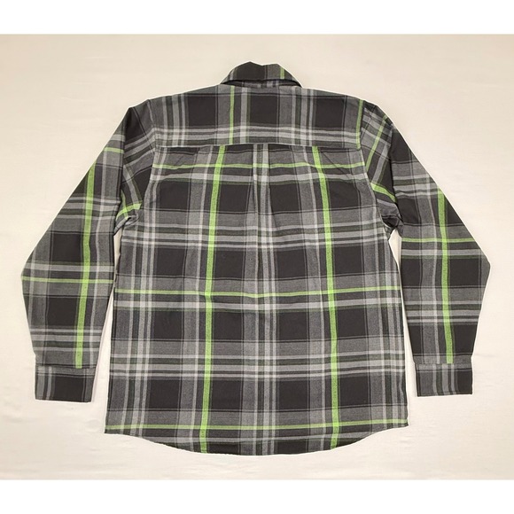 Men's Dixxon Flannel Shirt Sublime Long Beach, CA Green Black Gray Plaid Size XL - Picture 7 of 10